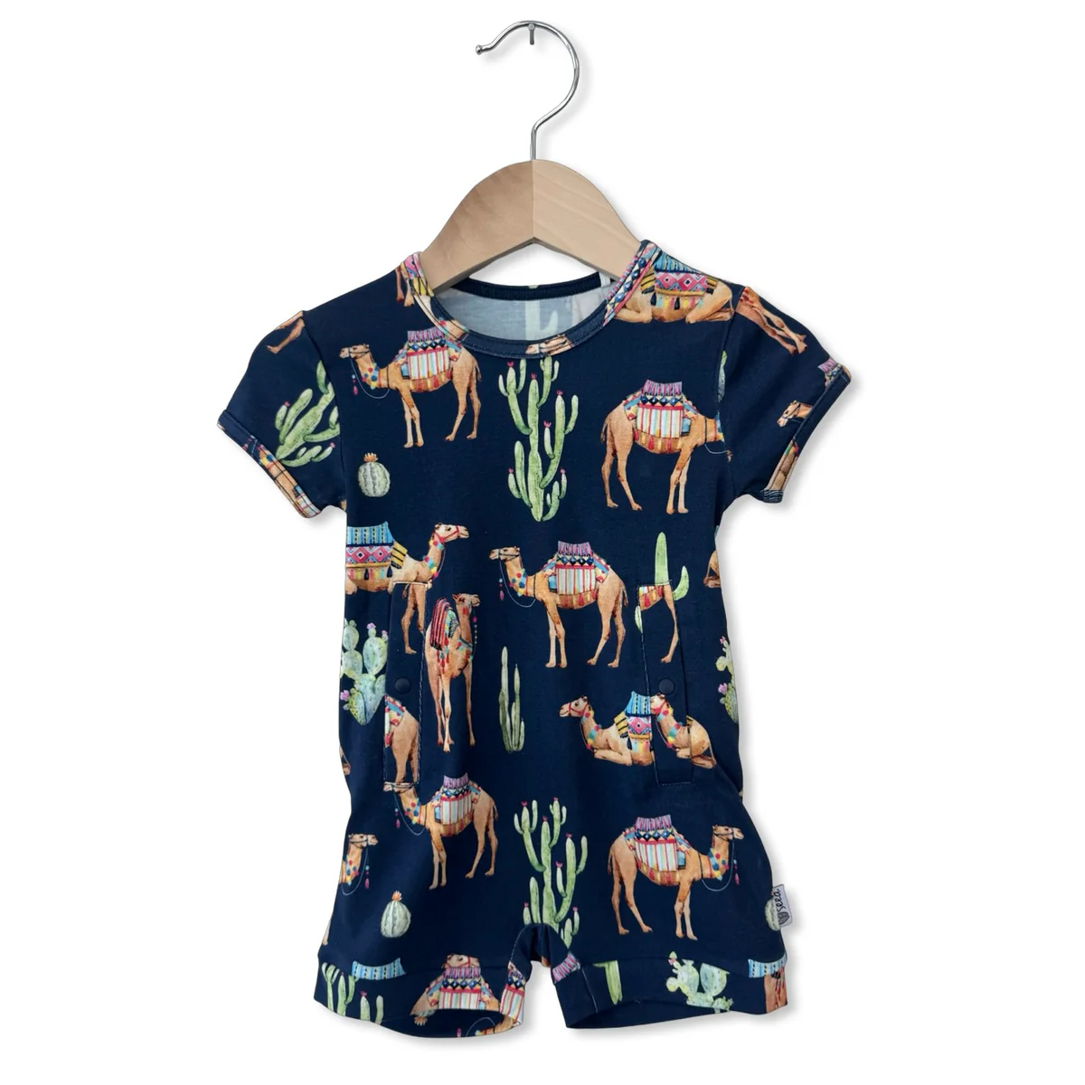 Camel pattern romper